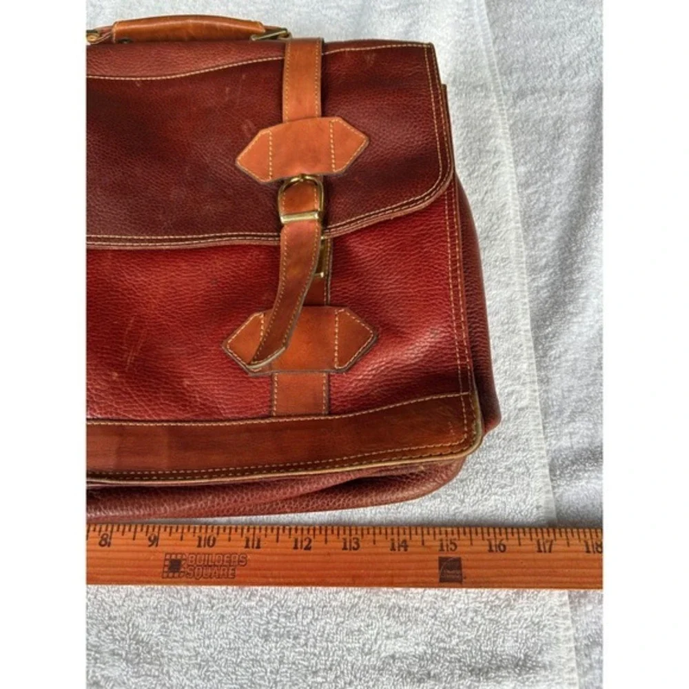 Vintage Escudo Genuine Leather Executive Briefcase Attache Laptop‎ Messenger Bag